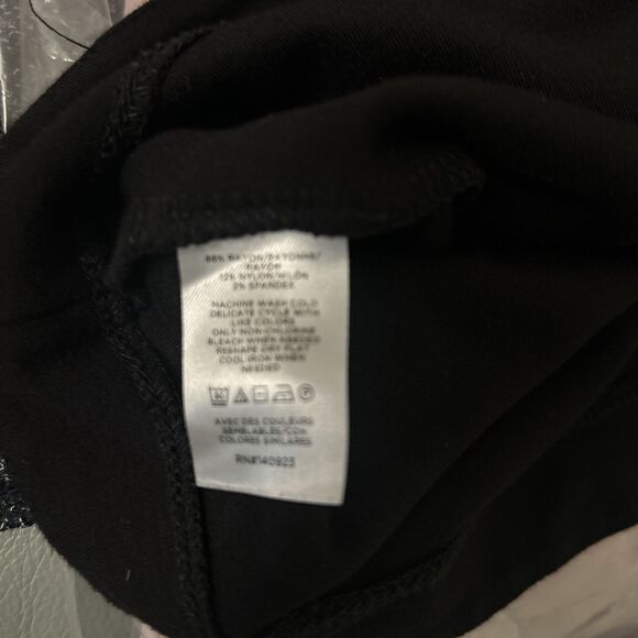 LOFT Womens Size 6 Black Short Sleeve Button Front Shift Dress Pockets - Picture 8 of 8